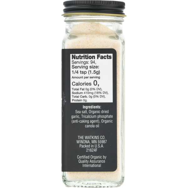 Watkins Organic Garlic Salt