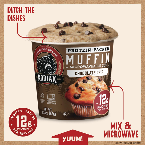 Muffin en Taza de Chocolate con Chips de Kodiak Cakes