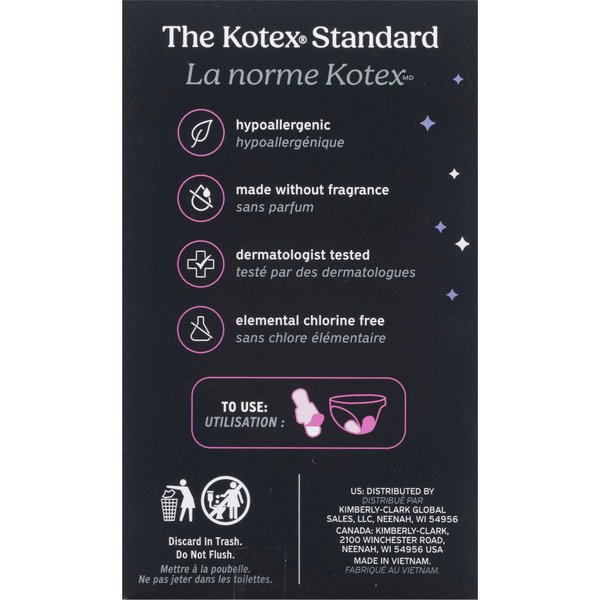 U by Kotex Ultra Thin Overnight Pads with Wings