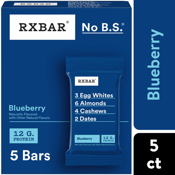 RXBAR Blueberry Protein Bars - 5 Count