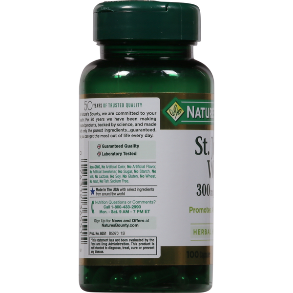 Nature's Bounty St. John's Wort Herbal Supplement