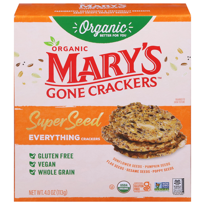 Mary's Gone Crackers Organic Super Seed Everything Crackers