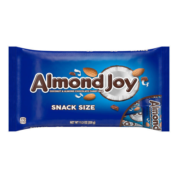 ALMOND JOY Chocolate de Coco y Almendra Tamaño Snack, 11.3 oz