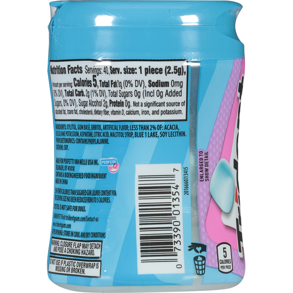 Trident Vibes Chewing Gum sans sucre saveur barbe à papa