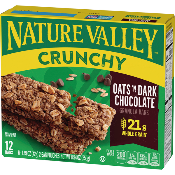 Barritas de Granola Nature Valley Avena y Chocolate Negro