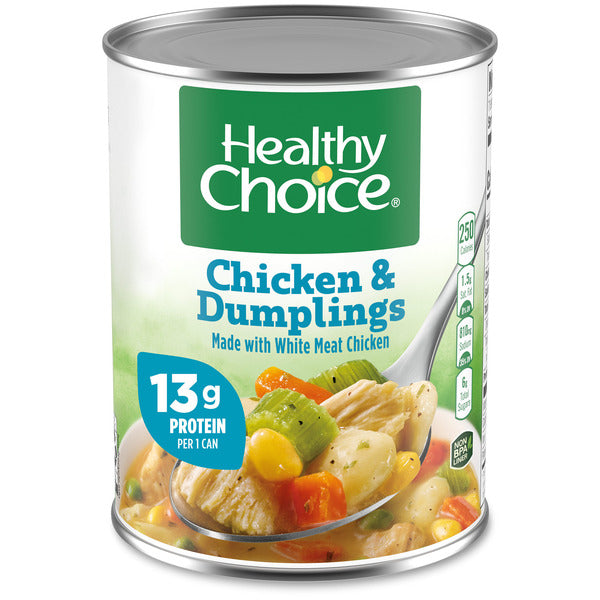 Soupe en conserve au poulet et aux boulettes de Healthy Choice