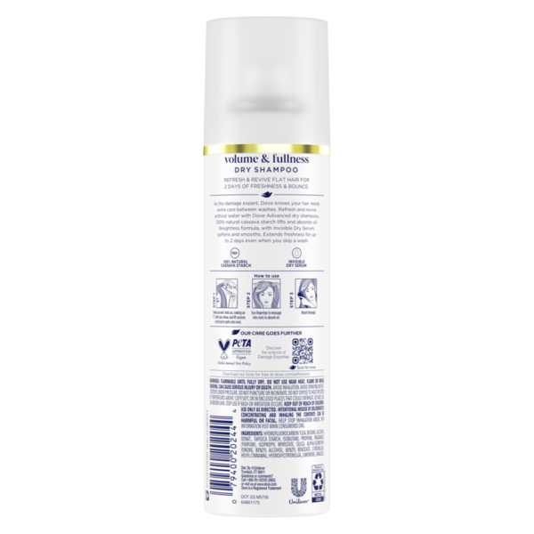 Dove Shampoo Sec Avancé pour Volume et Plénitude