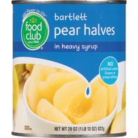 Food Club Bartlett Pear Halves in Heavy Syrup