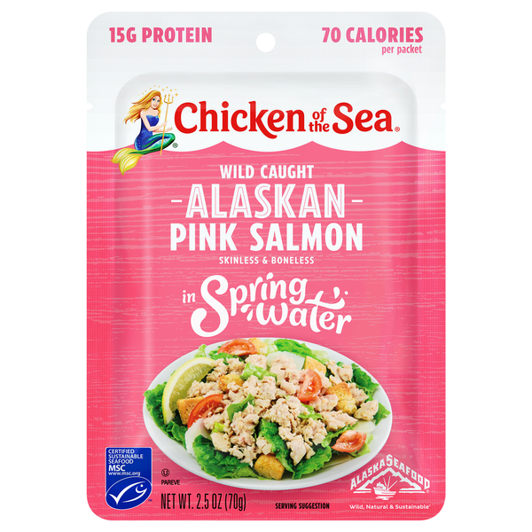 Paquete de Salmón Rosa de Alaska Capturado en Libertad de Chicken of the Sea