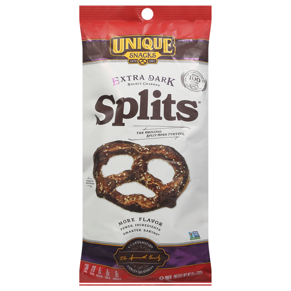 Pretzel Extra Oscuro Unique Snacks Splits Abiertos