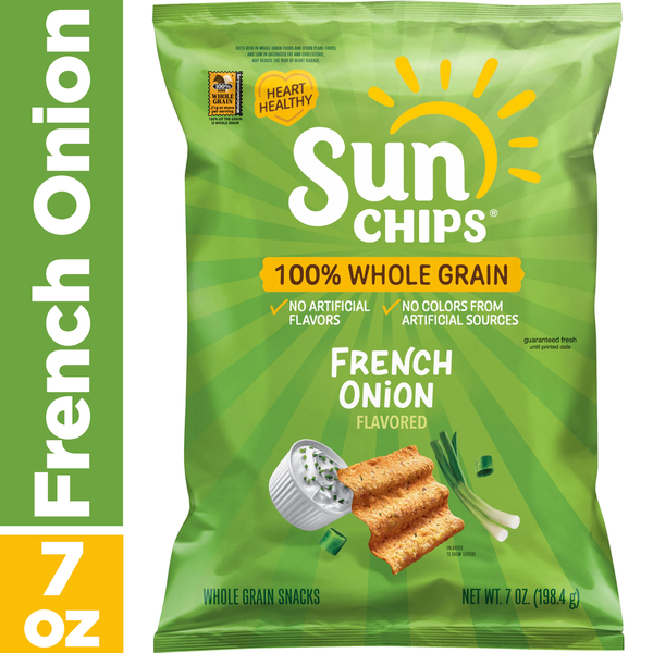 Sun Chips Sabor Cebolla Francesa Snacks de Grano Entero