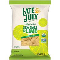 LATE JULY Snacks Tortilla Chips con Sal Marina y Lima
