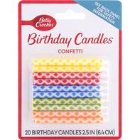 Betty Crocker Confetti Birthday Candles, 2.5 Inch