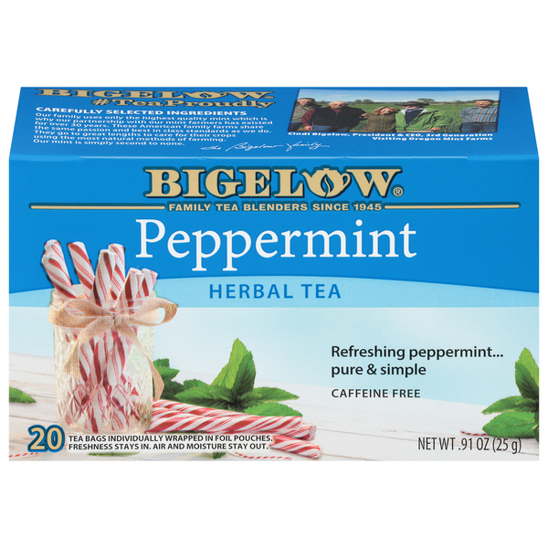 Bigelow Té Herbal, Menta - Bolsitas de Té