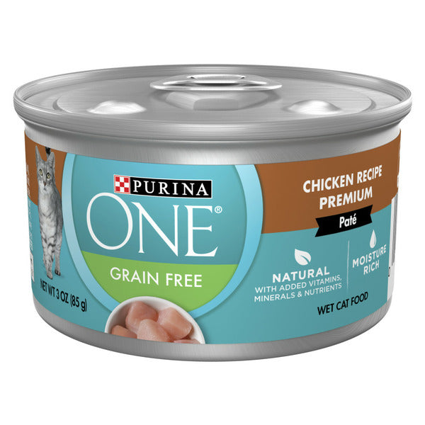 Purina ONE Natural Grain Free Wet Cat Food Pate - Chicken Recipe