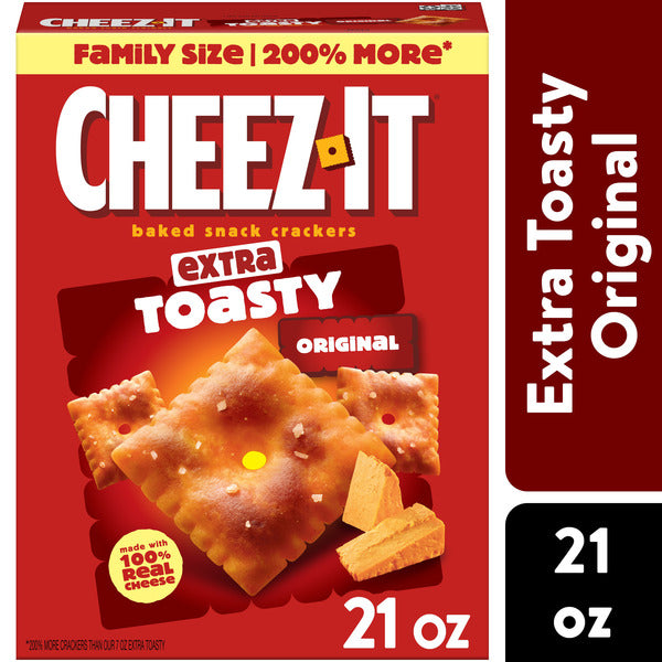 Cheez-It Extra Toasty Cheese Crackers - Taille Famille, 21 oz
