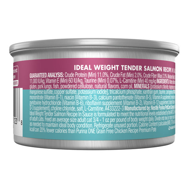 Purina ONE Natural Weight Control Wet Cat Food - Tender Salmon Recipe