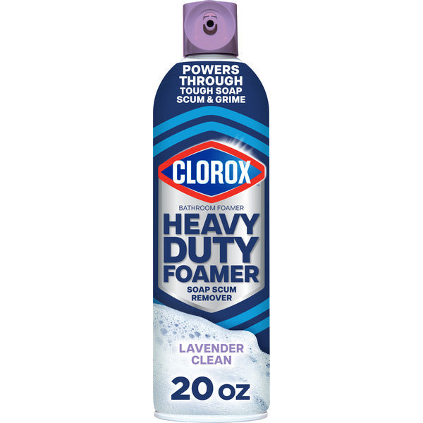 Removedor de espuma para baño Clorox Heavy Duty, limpieza de lavanda