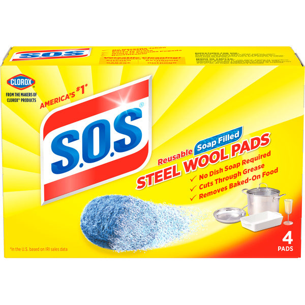 Tampons à récurer en laine d'acier S.O.S.