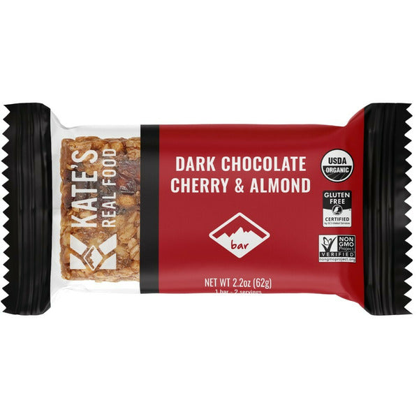 Barra de Snack Orgánica de Kate's Real Food - Chocolate Oscuro, Cereza y Almendra