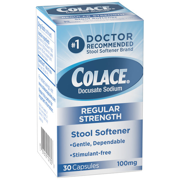 Colace Stimulant Doux Régulier 100mg Capsules