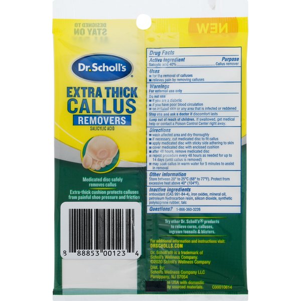 Removedores de callos extra gruesos de Dr. Scholl's