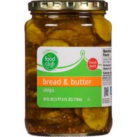 Tranches de cornichons au pain et au beurre Food Club