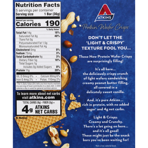 Croustillants de Protéines Atkins - Saveur Beurre de Cacahuète