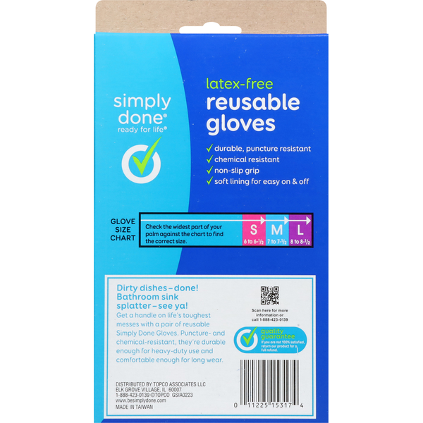 Gants de ménage grands sans latex Simply Done