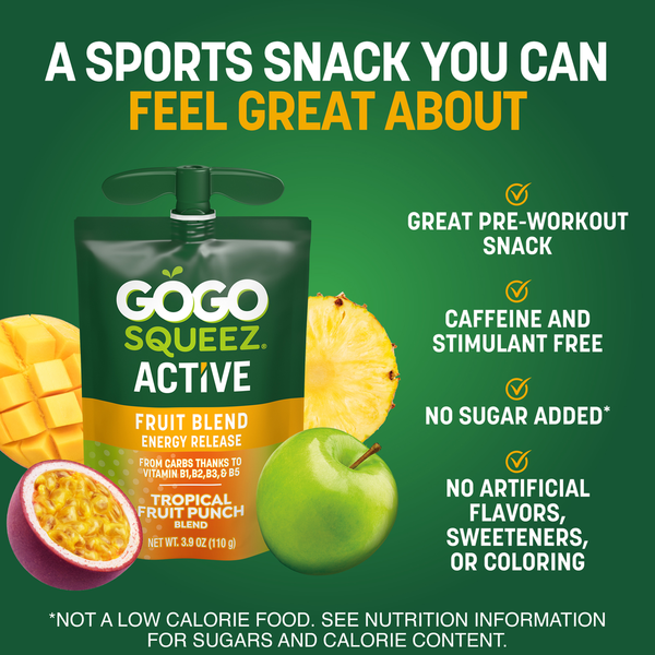 GoGo Squeez Énergie Active Mélange de Fruits Tropicaux