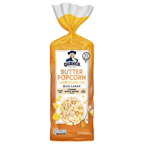 Galletas de arroz con mantequilla de palomitas Quaker