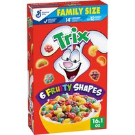 General Mills Trix Fruity Shapes Family Size Cereal