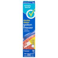 Simply Done Gallon Freezer Bags with Double Zipper