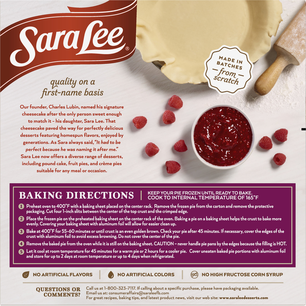 Tarte aux framboises Sara Lee