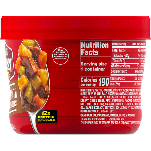Soupe de bœuf Campbell's avec légumes du pays