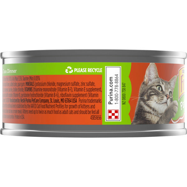 Purina Friskies Pâté Nourriture Humide pour Chats, Dîner au Poulet et au Thon