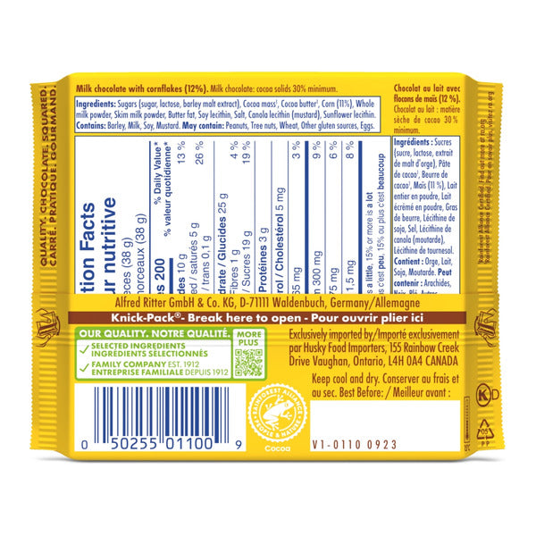 Ritter Sport Milk Chocolate with Crispy Flakes