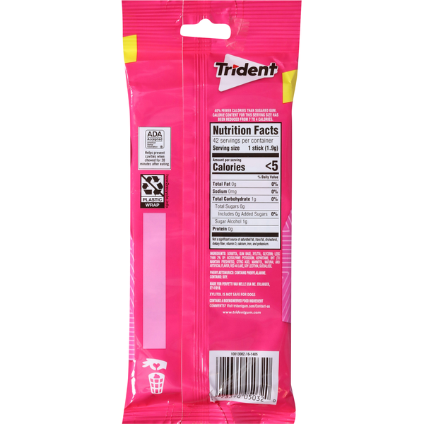 Trident Sugar Free Bubblegum Gum Stimulators - 3 Packs