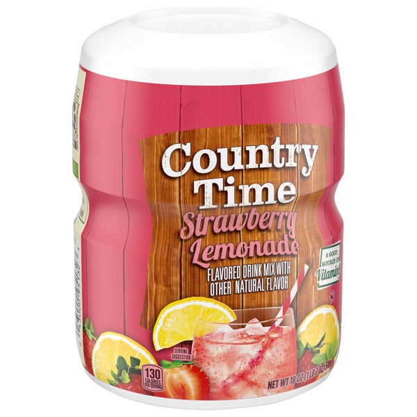 Mezcla de Bebida en Polvo de Limón y Fresa Country Time