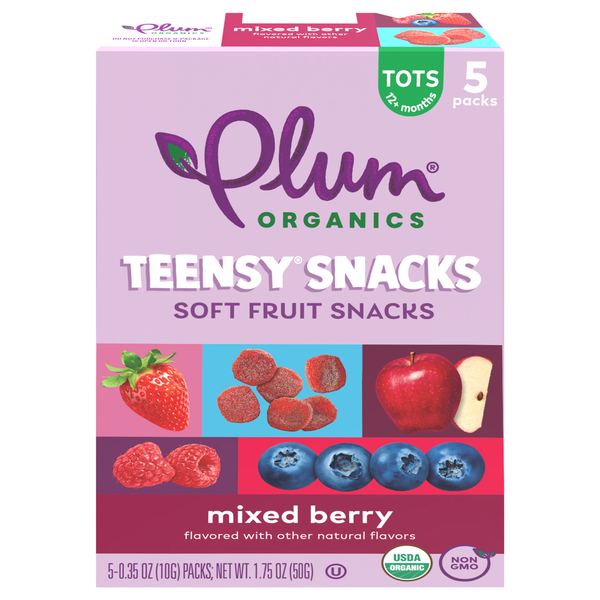 Plum Organics Snacks Berry Tots
