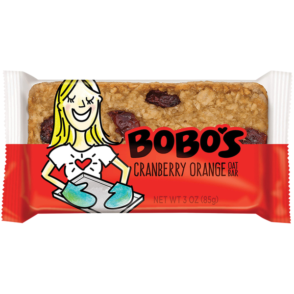 Barre d'avoine aux canneberges et à l'orange de Bobo