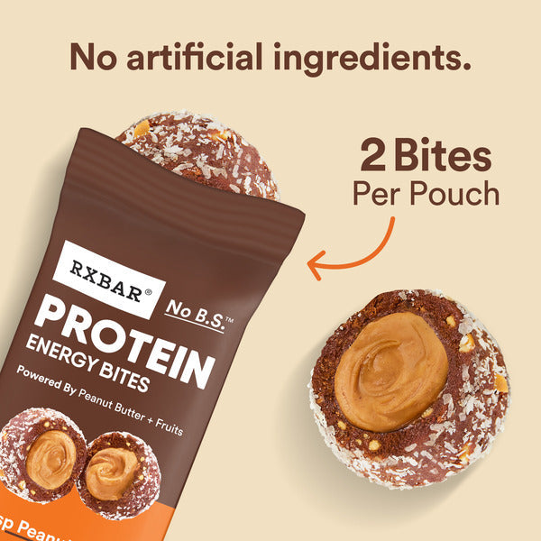 RXBAR Bouchées Énergétiques Protéinées - Chocolat Noir Beurre de Cacahuète, 10 Comptes