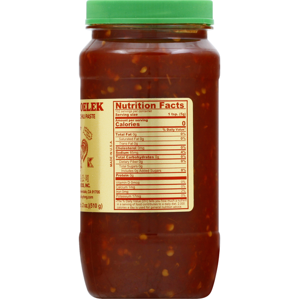 Pâte de piment frais Huy Fong Foods - Sambal Oelek