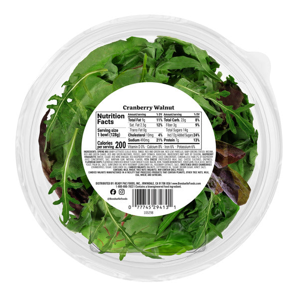 Bol de Ensalada de Arándano y Nueces Bonduelle Bistro