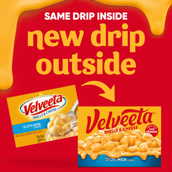 Comida VELVEETA con Conchas y Queso con Queso de 2% de Leche