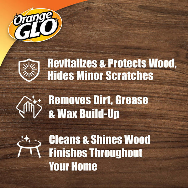 ORANGE GLO Nettoyant et Polish pour Meubles en Bois 2-en-1