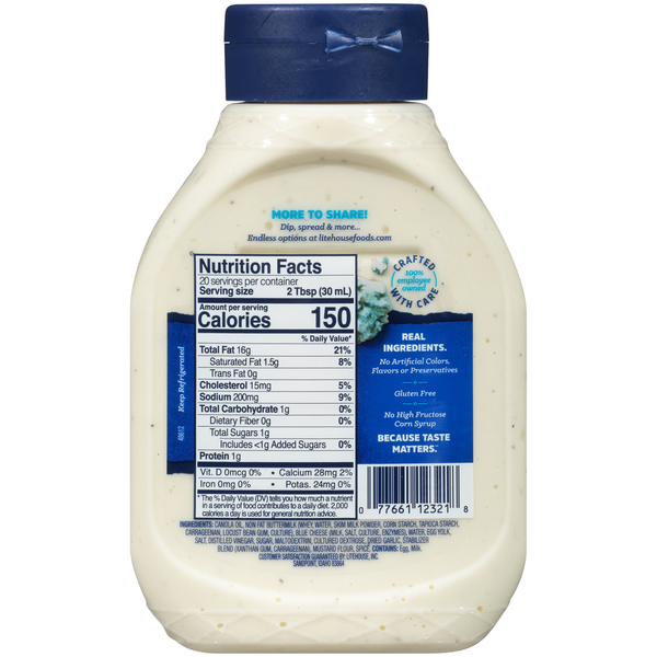Aderezo y Dip de Queso Azul Chunky Litehouse