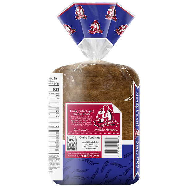 Pan de centeno sin semillas de Aunt Millie