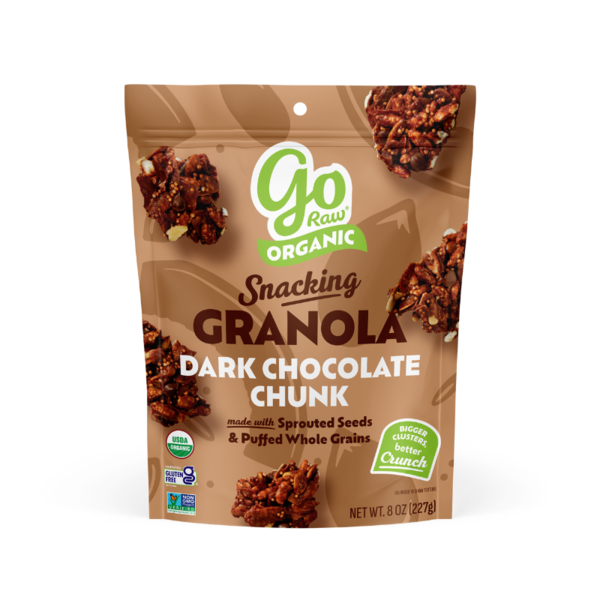 Granola de collation aux morceaux de chocolat noir Go Raw