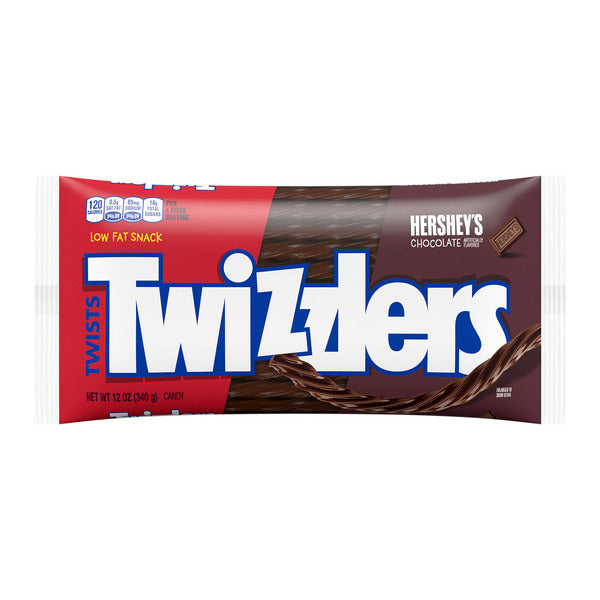 TWIZZLERS Chocolate Flavored Licorice Twists, 12 oz Bag